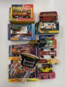 DIECAST VEHICLES - bubble packed Matchbox Superkings cement mixer, crane, ETC, Corgi ambulance in