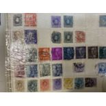 STAMPS - vintage Stanley Gibbons stamp album with GB, European and Worldwide contents including