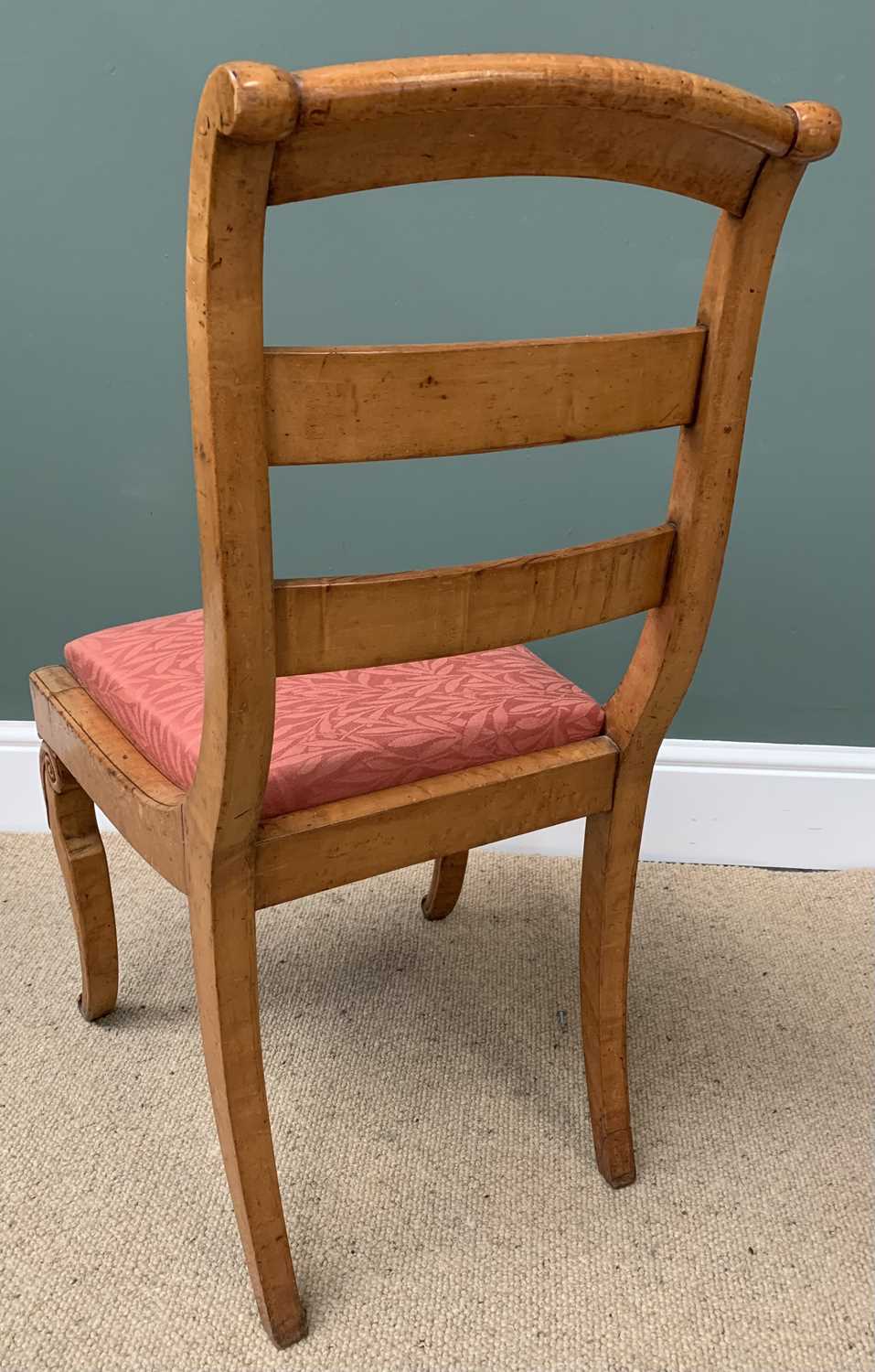 TWO ANTIQUE CHAIRS & STOOL to include a high back elbow chair, 112cms H, 56cms W, 43cms D - Image 3 of 6