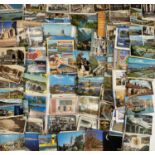 POSTCARDS - a loose assortment, approximately 200+, British and European locations including South