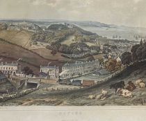 ANTIQUE ENGRAVING - 'Bangor', 40 x 53cms, an assortment of other North Wales engravings, circular