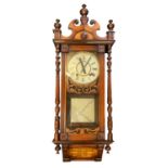 VIENNA WALL CLOCK (ELECTRIFIED) - Roman numerals on a painted dial, brass bezel and 8 day