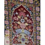 ANTIQUE STYLE NEEDLEWORK TYPE TAPESTRIES (3), part finished needlework rug, two gilt framed wall