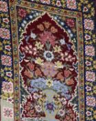 ANTIQUE STYLE NEEDLEWORK TYPE TAPESTRIES (3), part finished needlework rug, two gilt framed wall