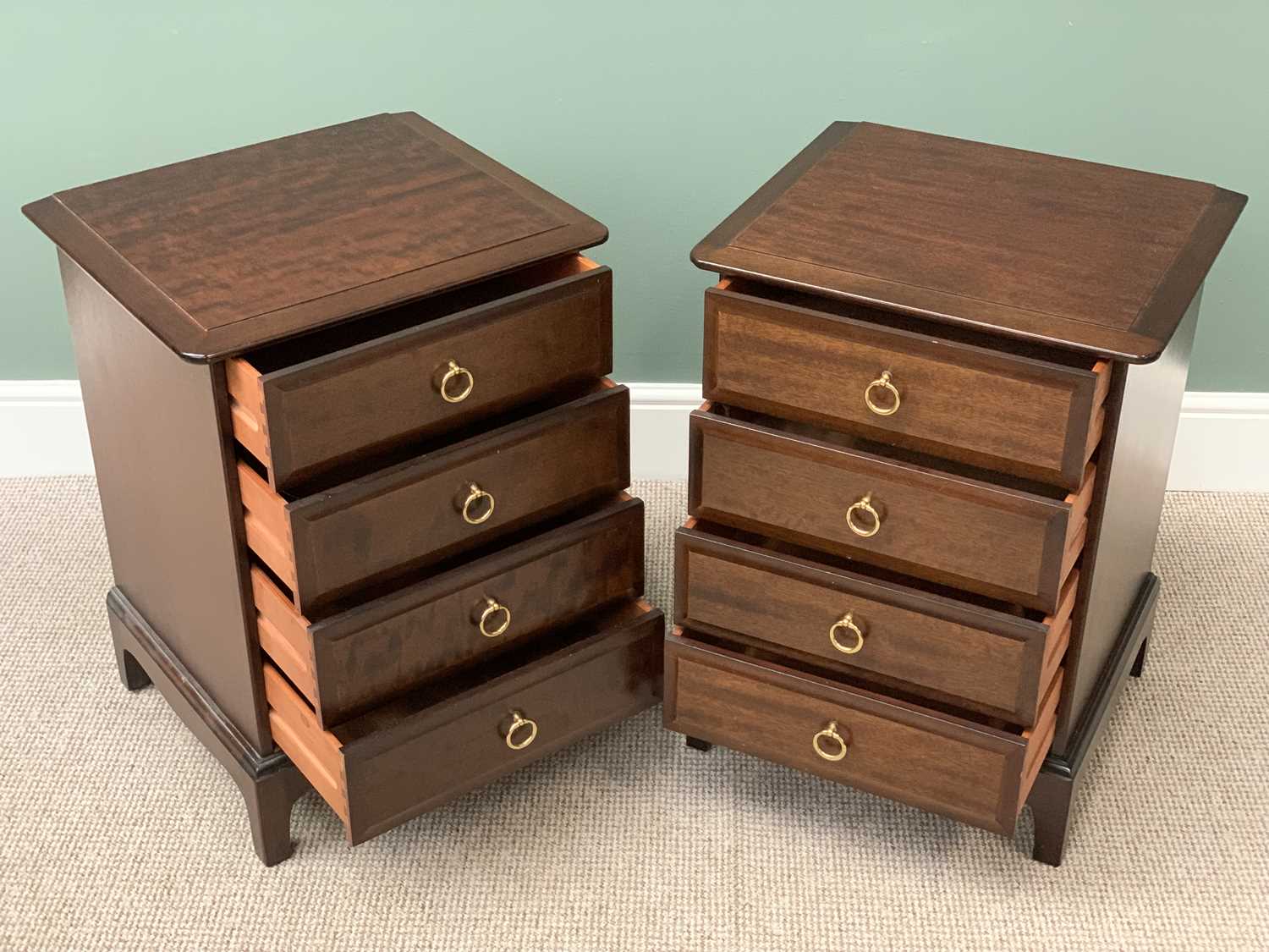 STAG MINSTREL BEDROOM FURNITURE - good examples to include a chest of three long drawers, 71cms H, - Image 2 of 3