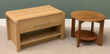 MODERN FURNITURE ITEMS to include light oak entertainment cupboard, 53cms H, 90cms W, 52cms D and