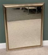 CONTEMPORARY MIRROR with bevelled edge, in a good elegant frame, 128 x 104cms