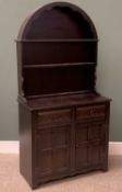 DUTCH STYLE DOME TOP DRESSER with base drawers and doors, 184cms H, 95cms W, 44cms D