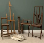 VINTAGE ARTIST'S EASELS - an assortment ETC