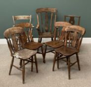 VINTAGE CHAIR ASSORTMENT (7), mainly farmhouse type