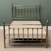 ANTIQUE STYLE BRASS EFFECT DOUBLE BED - "Sweet Dreams", with sprung base, 138cms H, 145cms W, 203cms