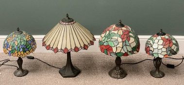 TIFFANY STYLE TABLE LAMPS (4) - 52cms H the tallest E/T