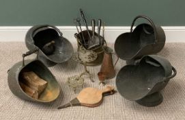 METALWARE - coal scuttles, fireside companions, trivet stands ETC