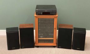 HIFI EQUIPMENT - Technics stacking system in a G-Plan cabinet with speaker and a Samsung CD player