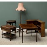 PLUS LOT 24 - FURNITURE ASSORTMENT (5) - to include corner bookshelf, 79cms H, 83cms W, 22cms D,