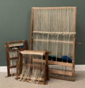 VINTAGE WEAVING LOOMS (3), 186 x 140cms (the largest)