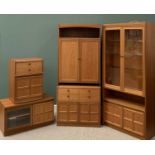 LOUNGE FURNITURE BY PARKER KNOLL - mid-Century teak to include workstation with upper cupboard,