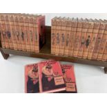 SET OF 25 'PUNCH LIBRARY OF HUMOUR' IN OAK BOOK TROUGH, publ. The Educational Book Co. Ltd, original