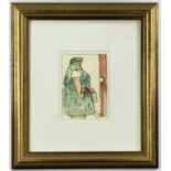 ANDREW DOUGLAS FORBES, watercolour - 'Red Door' signed & titled in pencil, 13.5 x 9.5cm