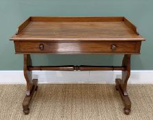 VICTORIAN MAHOGANY DRESSING TABLE, Druce & Co, Baker St & King St, London, three quarter gallery top