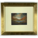 JAMES NAUGHTON early period oil on paper / card - landscape, entitled verso 'High Cragg', signed, 16