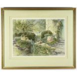 ‡ ARTHUR MILES watercolour - entitled verso on artist's label 'Cottage at Newcastle Emlyn', signed