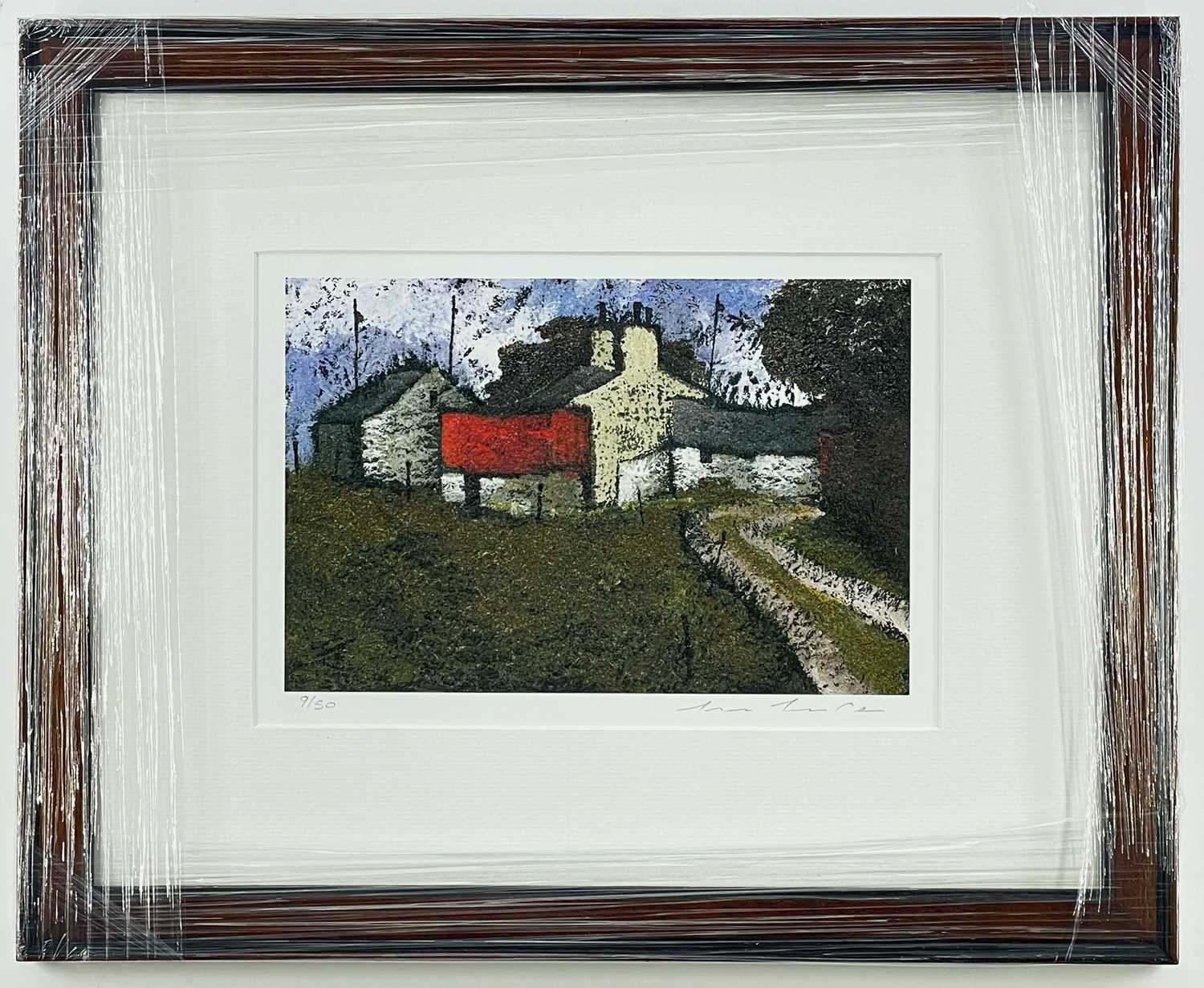 ‡ STEPHEN JOHN OWEN limited edition (9/50) print - Farm, entitled verso ‘Tyddyn Hen’, signed, 19 x