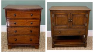 TWO ITEMS OF OCCASIONAL FURNITURE, comprising a small four-drawer chest, 72cms high and a G.T.