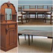 ASSORTED DINING FURNITURE, including Victorian walnut chiffonier, Younger 'Toledo' stained elm