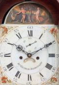 EARLY 19TH CENTURY WELSH AUTOMATA LONGCASE CLOCK, c. 1835, James George, Fishguard, painted 11 1/