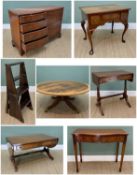 ASSORTED MODERN REPRODUCTION GEORGIAN-STYLE FURNITURE including low boy, sofa table, drop flap