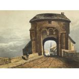 SAMUEL PROUT watercolour - view of Monnow Bridge, Monmouth, Wales, circa 1814 Dimensions: 24.5 x