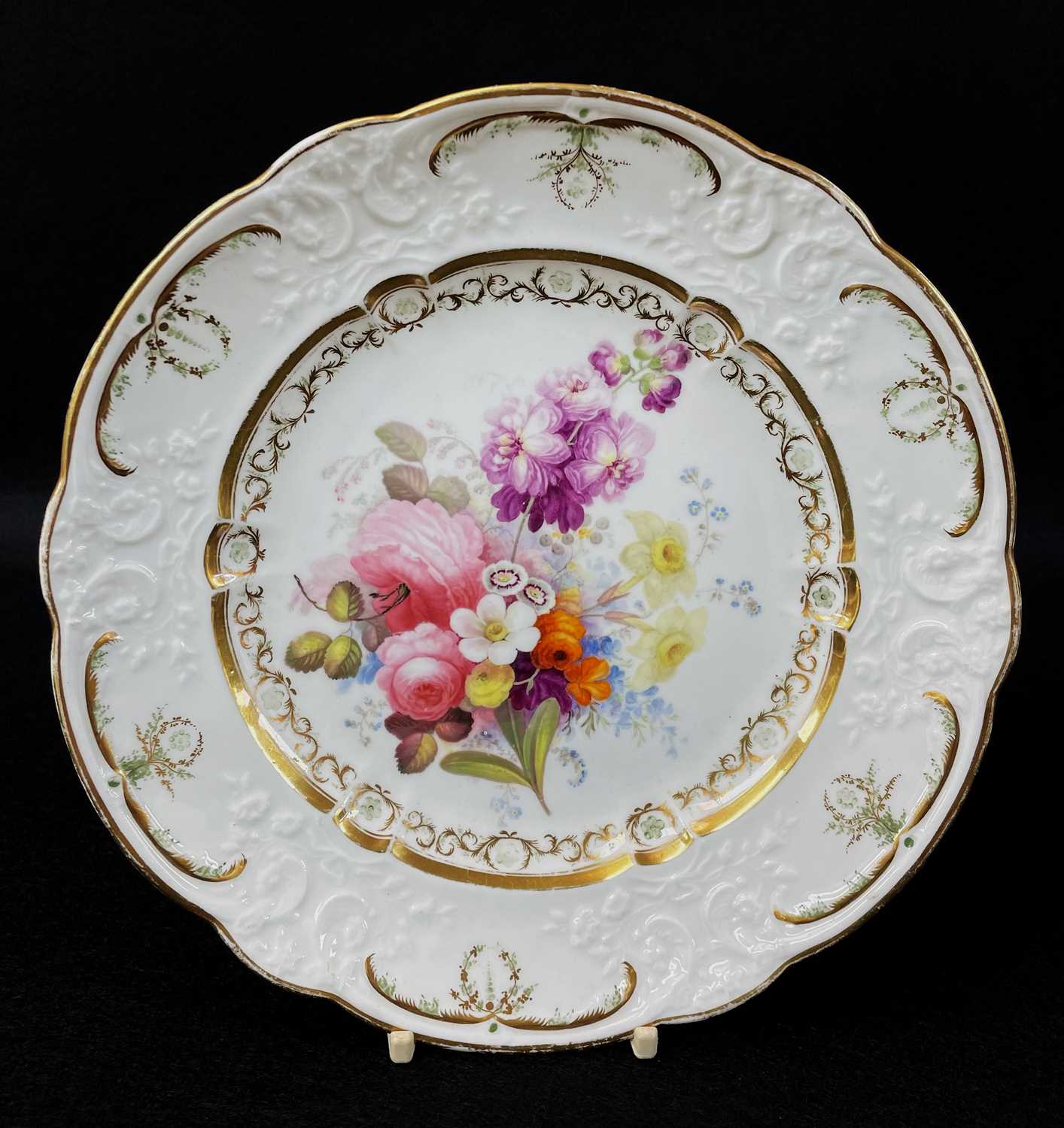 THIRTEEN-PIECE SWANSEA PORCELAIN DESSERT SERVICE circa 1815-1817, comprising twin-handled stem - Image 9 of 14