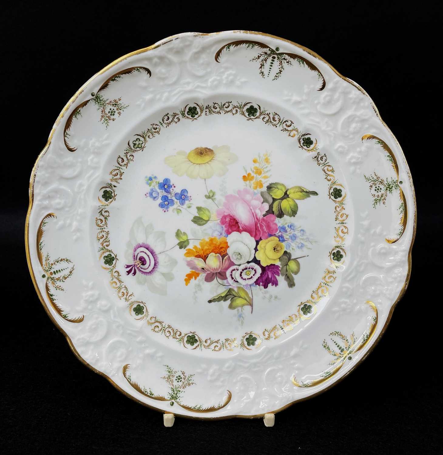 THIRTEEN-PIECE SWANSEA PORCELAIN DESSERT SERVICE circa 1815-1817, comprising twin-handled stem - Image 10 of 14