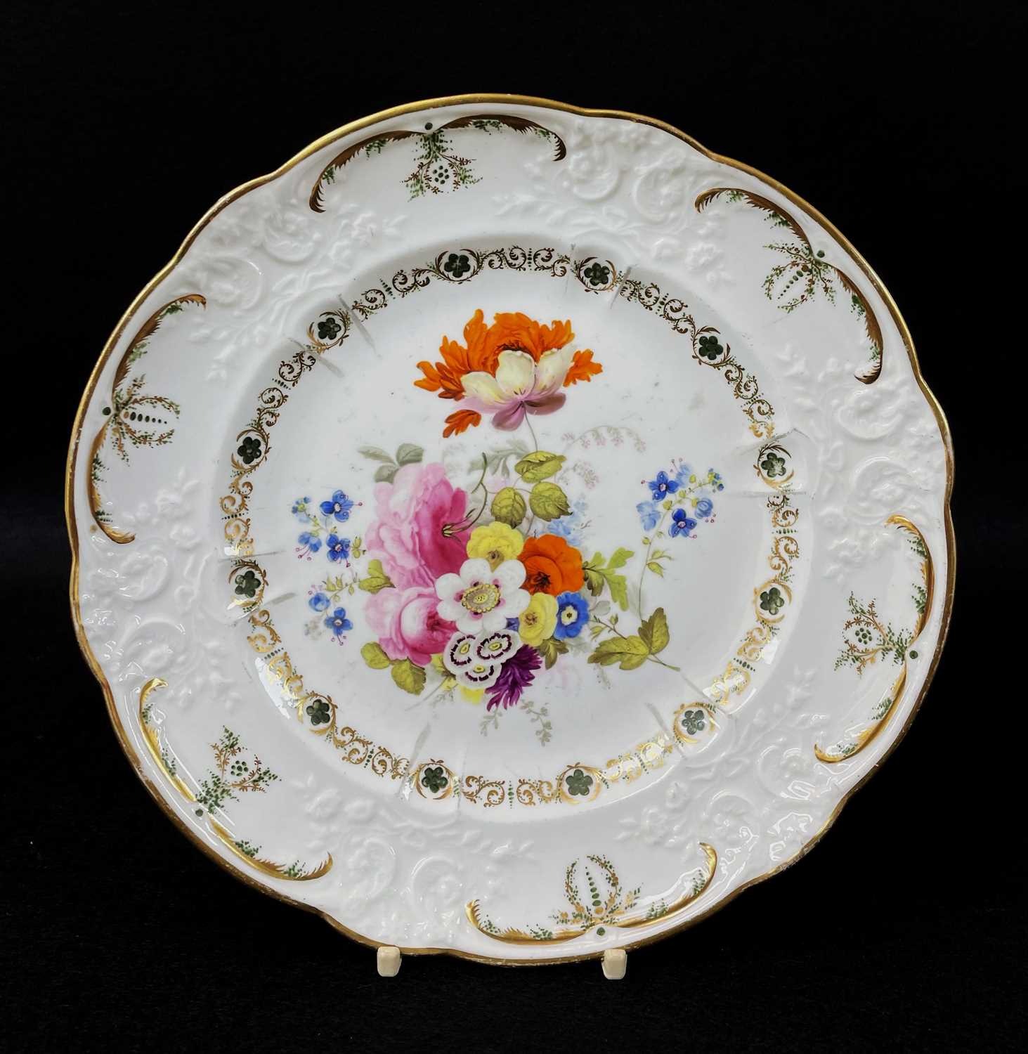 THIRTEEN-PIECE SWANSEA PORCELAIN DESSERT SERVICE circa 1815-1817, comprising twin-handled stem - Image 12 of 14