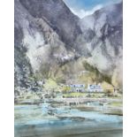 ‡ MALCOLM EDWARDS watercolour - entitled verso on Thomson's Gallery label 'Loch Torridon',