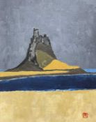 ‡ TOM JONES RCA oil on board - titled verso 'Lindisfarne', monogrammedDimensions: 34 x