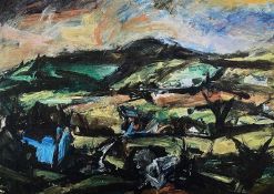 ‡ PETER PRENDERGAST limited edition (30/100) colour print - landscape, signed fully in