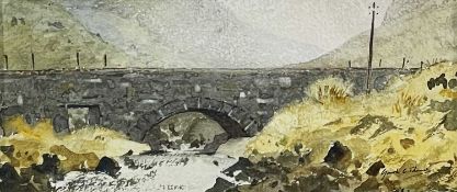 ‡ GARETH THOMAS watercolour - entitled verso 'Bridge Llanberis Pass', signedDimensions: 11 x