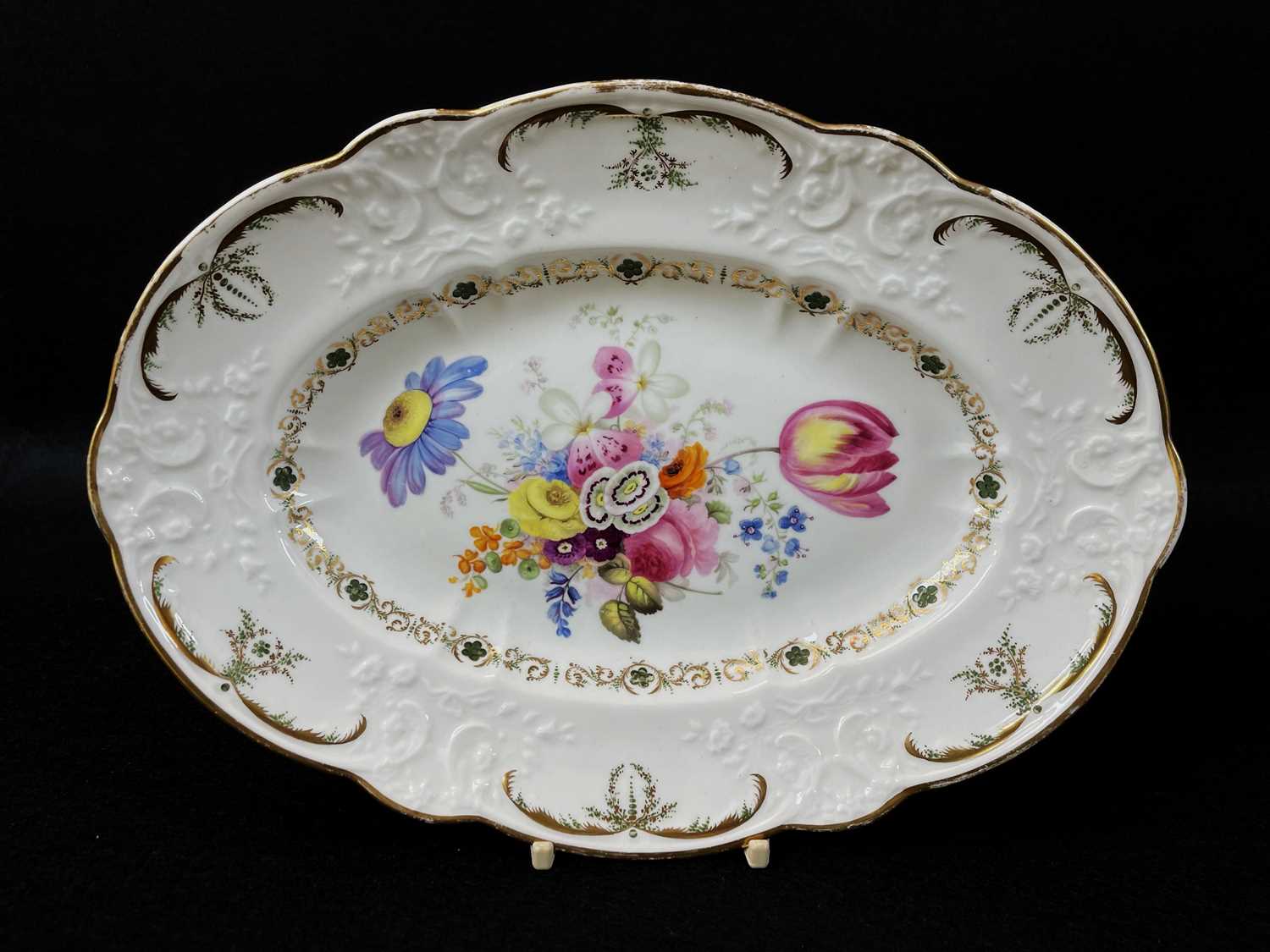 THIRTEEN-PIECE SWANSEA PORCELAIN DESSERT SERVICE circa 1815-1817, comprising twin-handled stem - Image 13 of 14