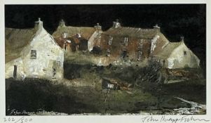 ‡ JOHN KNAPP-FISHER limited edition (262/500) colour print - entitled verso 'Cottages, Abereiddy',