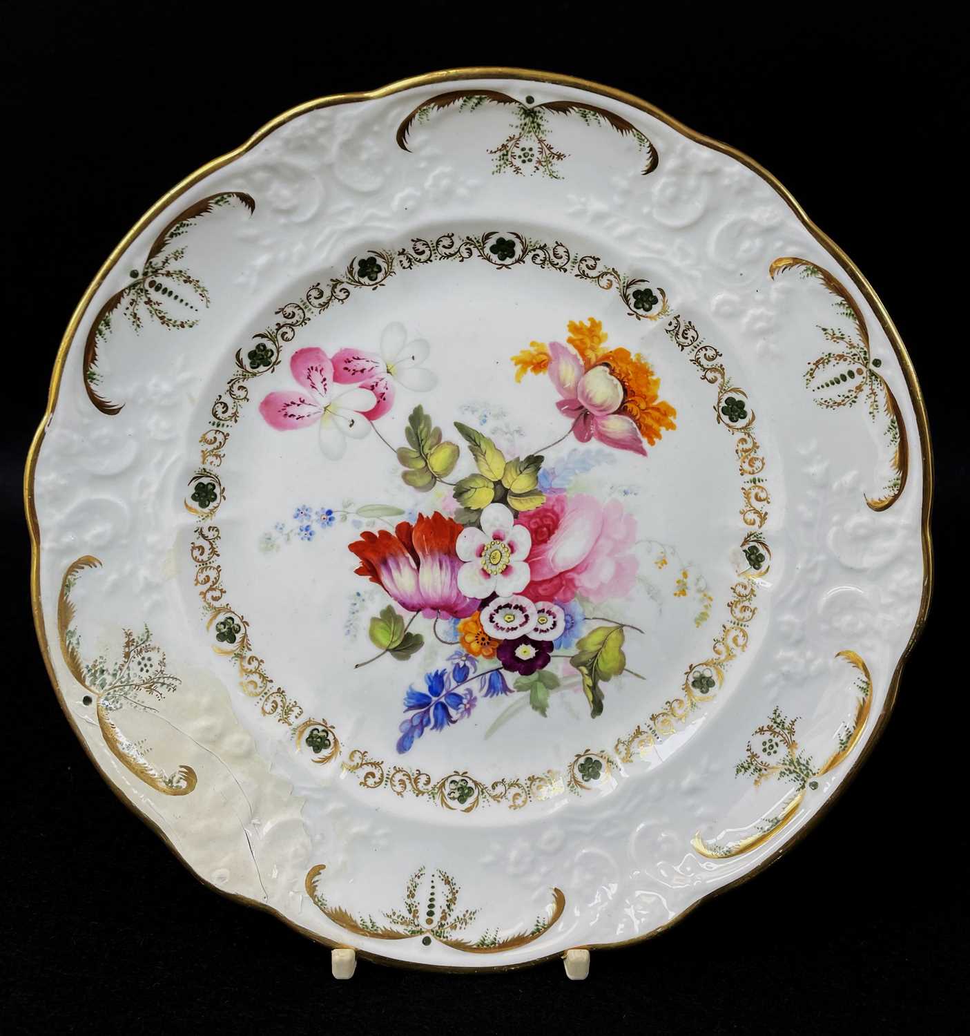 THIRTEEN-PIECE SWANSEA PORCELAIN DESSERT SERVICE circa 1815-1817, comprising twin-handled stem - Image 7 of 14