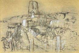 ‡ CHARLES FREDERICK TUNNICLIFFE OBE RA preliminary drawing in wash and heightening on brown