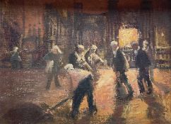 ‡ TOM NASH oil on board - titled verso 'Cwmfelin Steel Works' and again on The Dillwyn Gallery