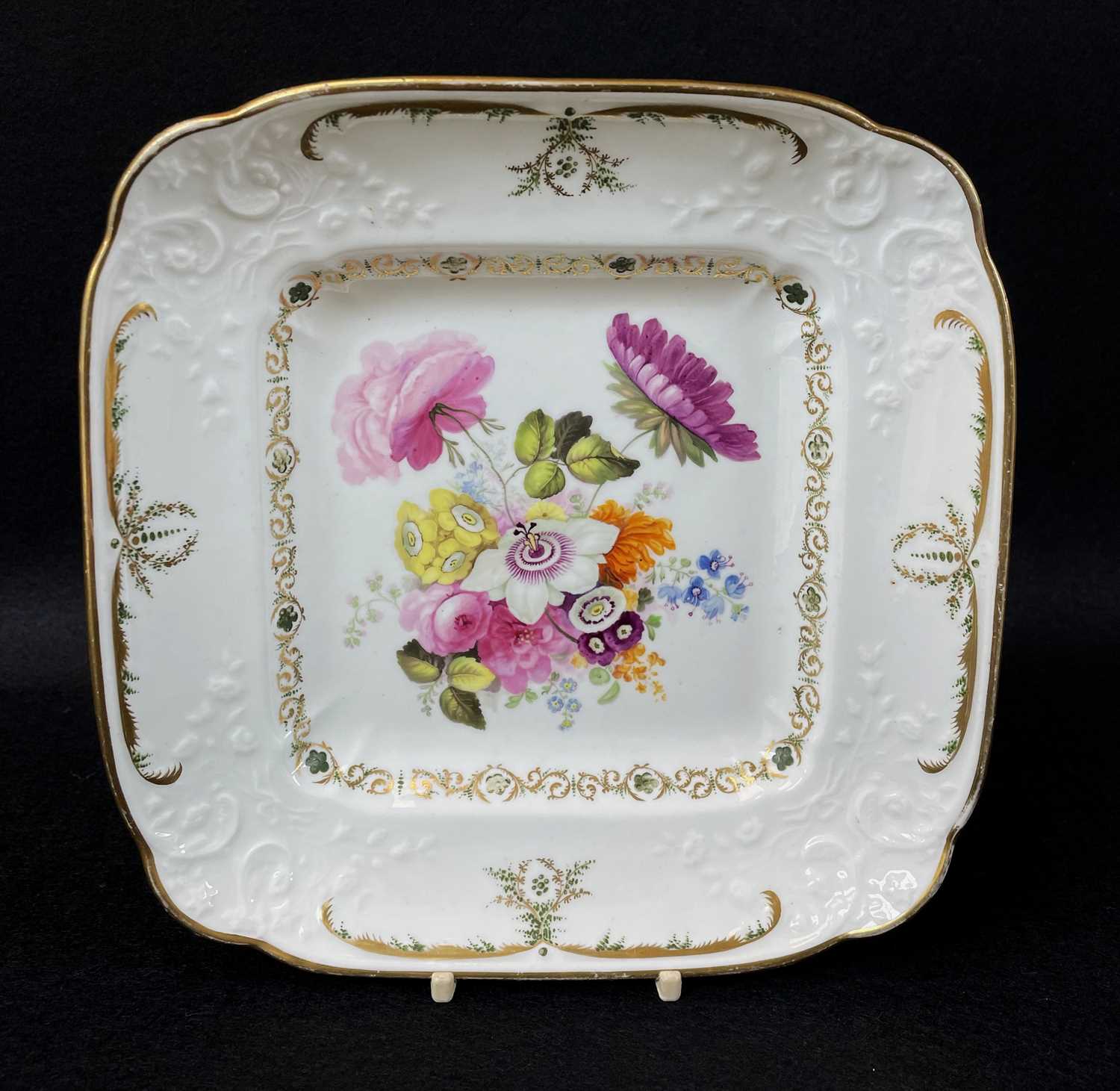 THIRTEEN-PIECE SWANSEA PORCELAIN DESSERT SERVICE circa 1815-1817, comprising twin-handled stem - Image 4 of 14