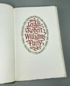 CERDDI ROBERT WILLIAMS PARRY Gregynog Press 1980 - limited edition (161/200) introduced by Thomas