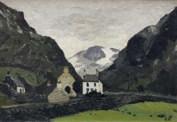 ‡ SIR KYFFIN WILLIAMS RA oil on canvas - Gwastadnant, Nant Peris in spring, signed with