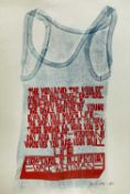 ‡ PAUL PETER PIECH two-colour limited edition (18/25) linocut - verse from American poet Walt