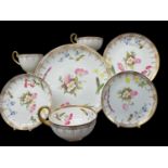 SWANSEA PORCELAIN BREAKFAST SET circa 1815-1817, comprising oversized breakfast cup and saucer,