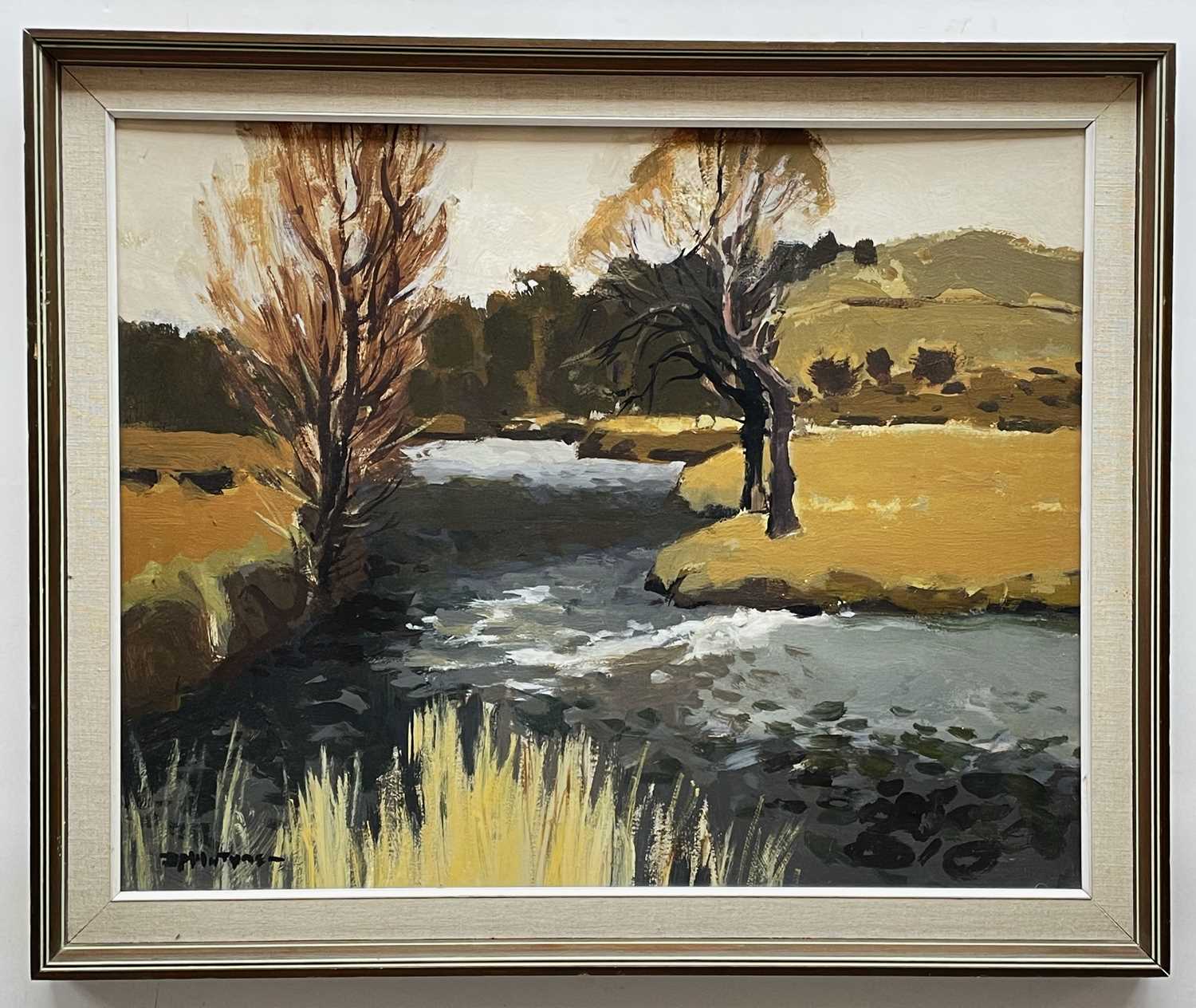 ‡ DONALD McINTYRE oil on board - entitled verso 'River Ogwen No.2', signedDimensions: 48 x - Image 2 of 2